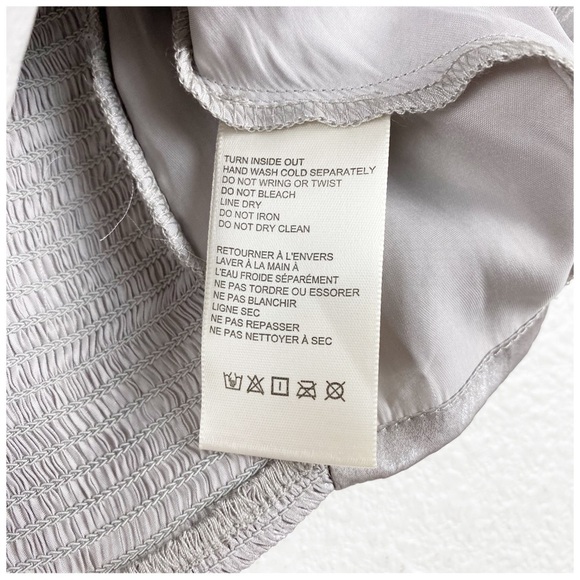 NWT Free People Cassandra Metallic Blouse in Pewter Size Small - Picture 13 of 14